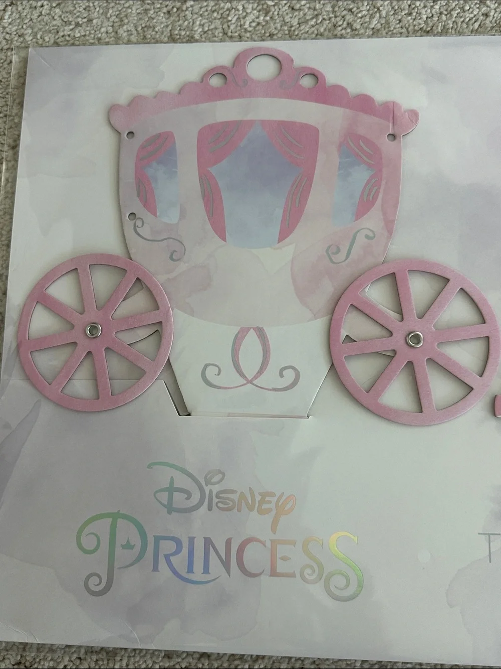 Disney Pink and White Princess Carriage Treats Holder